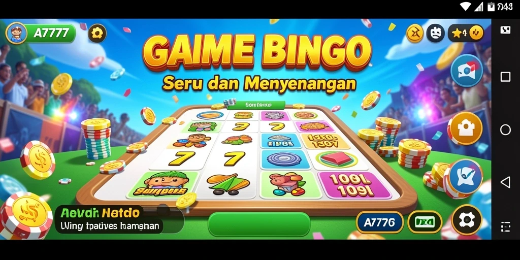 Tampilan menarik dari gameplay Bingo di A7777 yang seru.