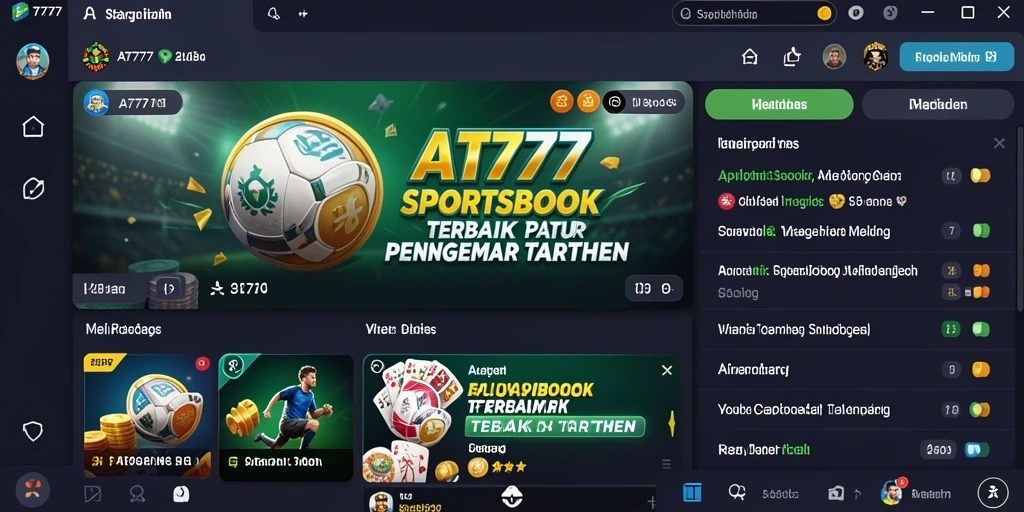 Tampilan gameplay menarik dalam aplikasi Sportsbook AT777.