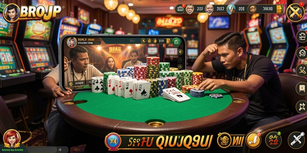Tampilan gameplay QiuQiu yang mendebarkan di BROJP.