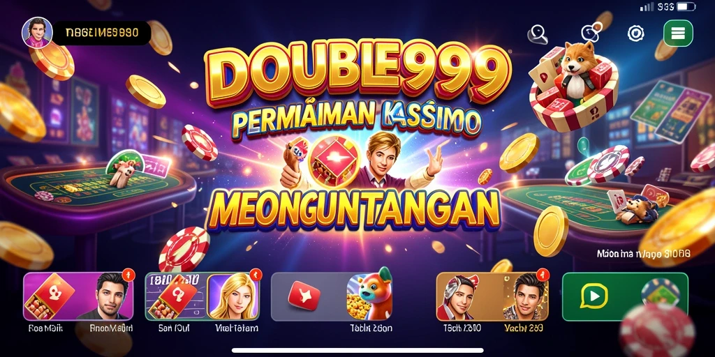 Screenshot gameplay <strong>DOUBLE999</strong> yang menampilkan suasana Kasino yang mendebarkan.