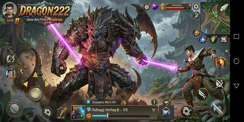 Tangkapan layar permainan DRAGON222 yang mendebarkan saat aksi pertarungan.