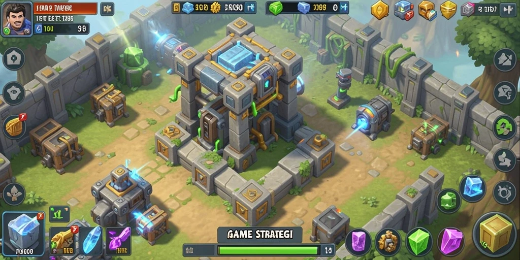 Gamer sedang bertempur di JVS88 dengan menara strategis.