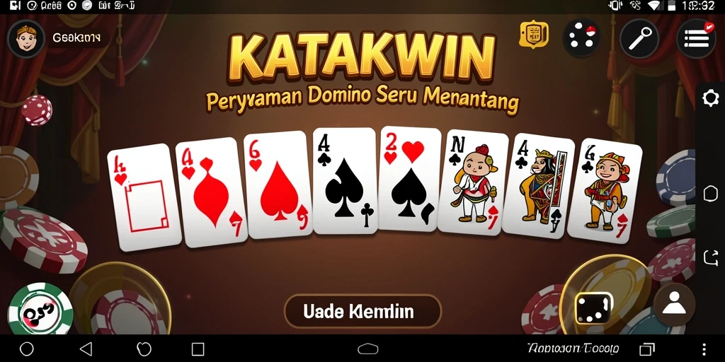 Tampilan gameplay seru KATAKWIN yang penuh warna.