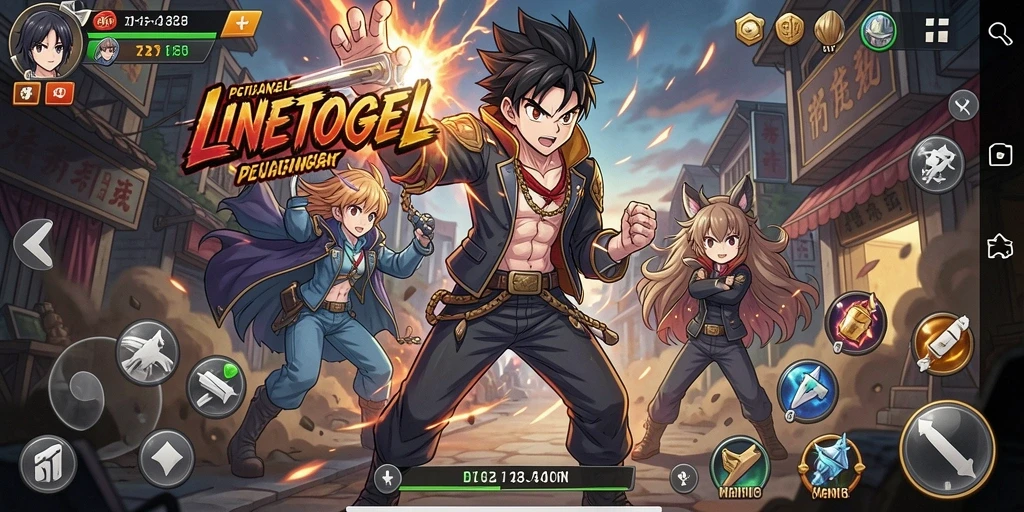 Screenshot gameplay menarik dari LINETOGEL yang penuh warna.
