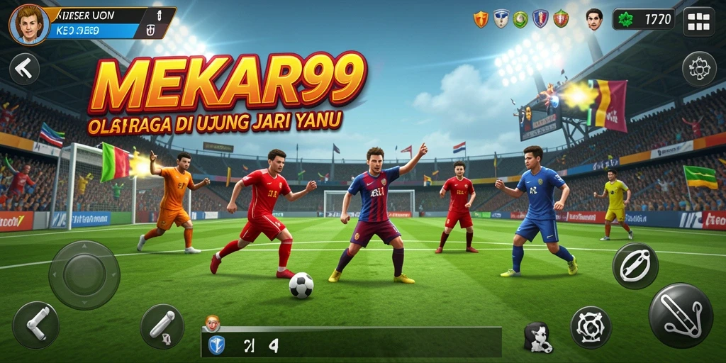 Tampilan gameplay menegangkan dari MEKAR99 dalam aksi olahraga.