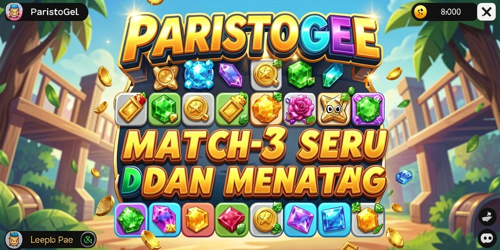 Tampilan gameplay PARISTOGEL yang penuh warna dan menarik.