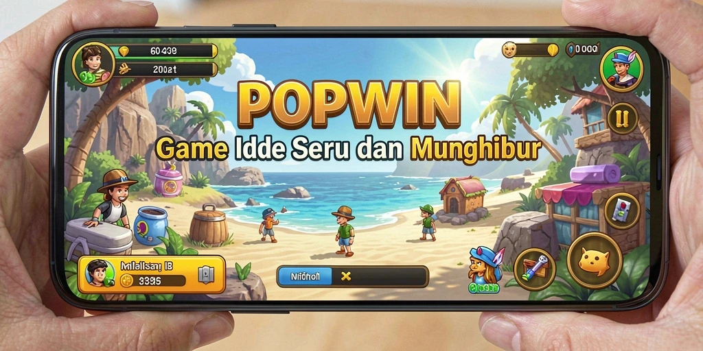 Tampilan gameplay seru dan menarik dari POPWIN yang penuh warna.