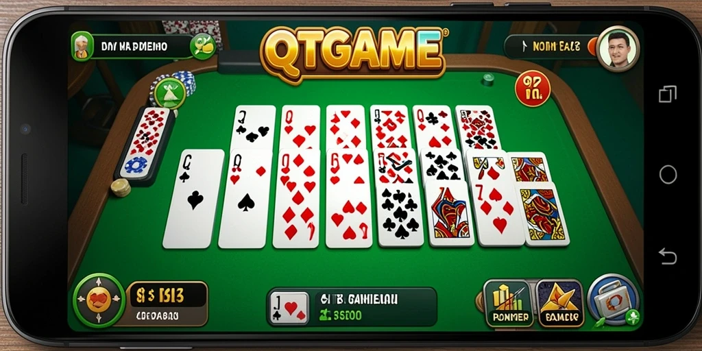 Screenshot QTGAME menampilkan gameplay Domino yang seru dan interaktif.