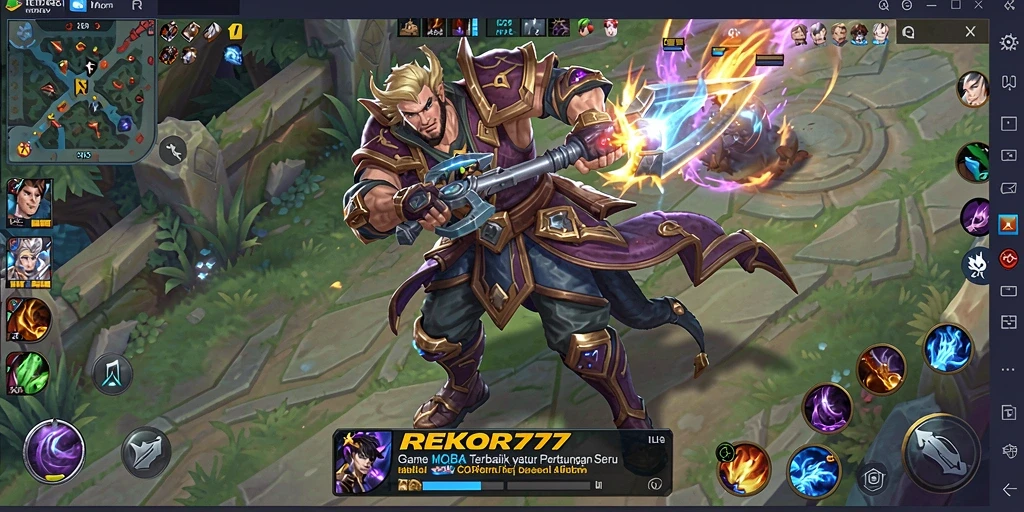 Tangkapan layar dari gameplay seru REKOR777 di arena pertempuran.