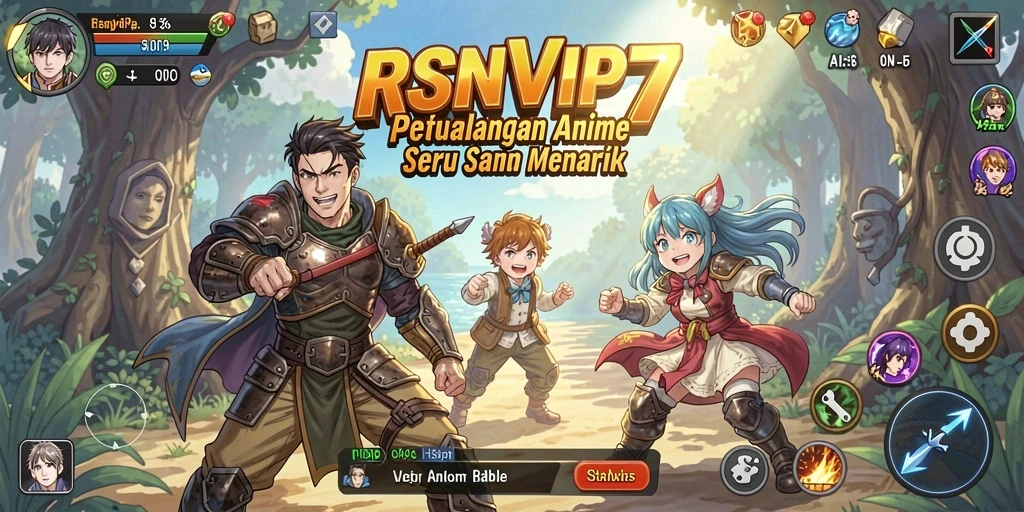 Tampilan gameplay RSNVIP7 yang penuh warna dan dinamis.