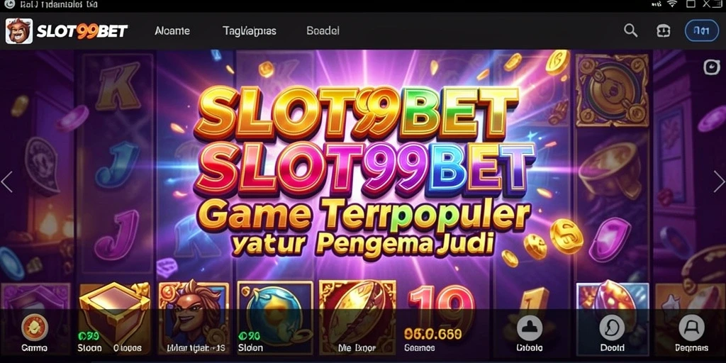 Tampilan menarik dari gameplay SLOT99BET dengan berbagai tema slot.