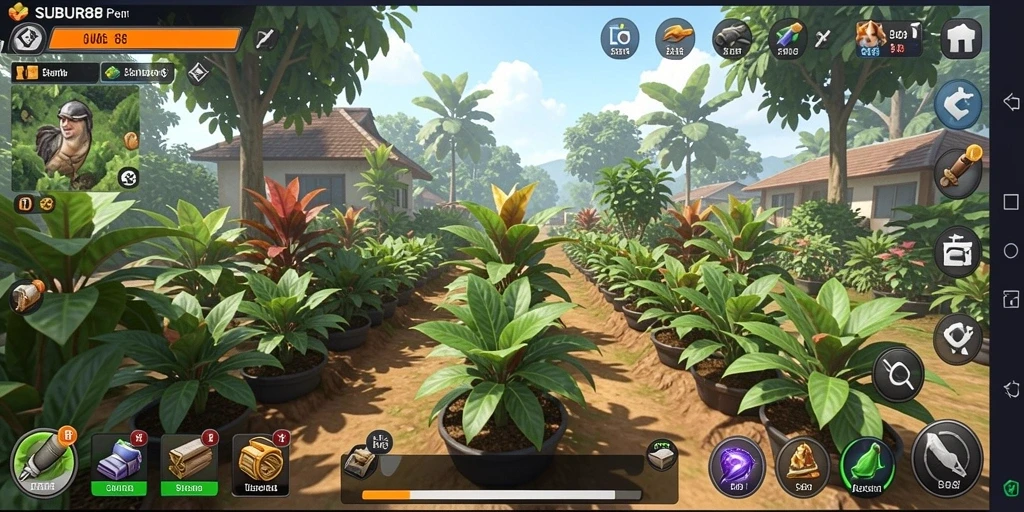 Tampilan menarik gameplay SUBUR88 Tower Defense.