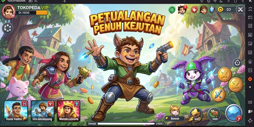 Tampilan gameplay TOKOPEDIAVIP yang memukau dan menantang.