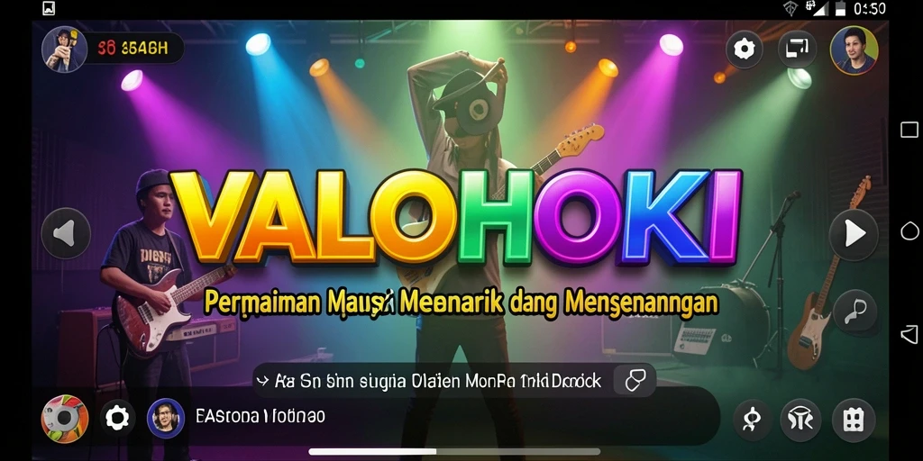 Tampilan gameplay VALOHOKI dengan alunan musik yang seru.