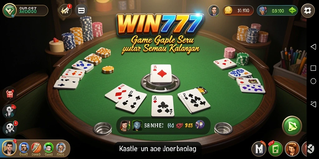 Tampilan gameplay Gaple yang menegangkan dan interaktif.